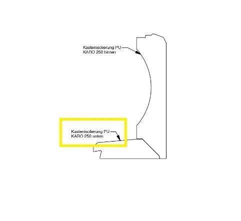 Kastenisolierung PU KARO 250 unten
